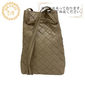 希少　極美品　ボッテガヴェネタ　巾着　ハンドバッグ　イントレチャート　ベロア 極美品】ボッテガヴェネタ ショルダーバッグ レザー イントレ