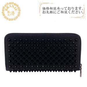 美品 トゲトゲ スタッズ ルブタン風 ウォレット 財布 シルバー