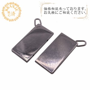 HERMES エルメス ペアプレート ネックレストップ シンボル シルバー ネックレス シルバー ユニセックス ブランド