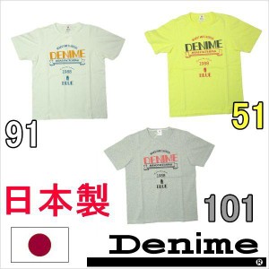 Denime ドゥニーム Tシャツ 日本製 メンズ カジュアル クルーネック アメカジ