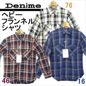 ドゥニーム Denime ヘビーウォンス フランネルシャツ アメカジ メンズ カジュアル 日本製