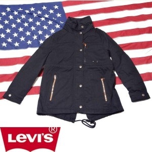 リーバイス レディース ライトウェイトバデッドパーカー ブラック Levi's M