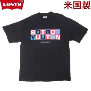 Lサイズ リーバイス 米国製 Tシャツ プリント ブラック クルーネック メンズカジュアル Levi’s MADE IN THE USA