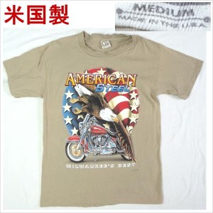 Tシャツ アメカジ 米国製 アメリカ製 USA製 アメリカサイズM　日本サイズL クルーネック 夏物メンズカジュアル