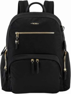 TUMI トゥミ ヴォヤジュール 「カーソン」 バックパック 0196300D VOYAGEUR Carson Backpack ブラック×ゴールド リュック レディース バ