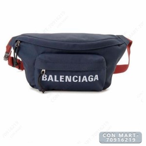 BALENCIAGA バレンシアガ ボディバッグ WHEEL BELTPACK BLUE ホイール ベルトバッグ メンズ ウエストポーチ ロゴ 刺繍 鞄 ギフト 人気 ブ