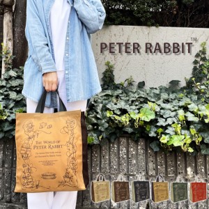 スクエアトートバッグ (M) 0647 [PETER RABBIT(TM) ピーターラビット(TM)] 軽量 A4 買い物 底板付き スクエア型 サブバッグ お稽古 うさ