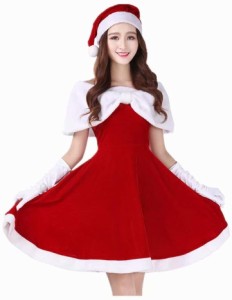 サンタ 衣装 クリスマス 仮装 サンタクロース コスプレ ワンピース 大人 レディース 4点セット
