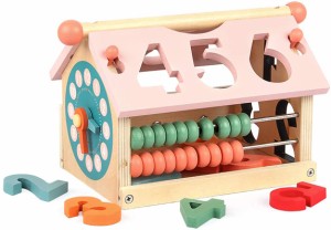 形合わせ 木製パズル 立体パズル 知育玩具 教育おもちゃ モンテソッリー 型はめ 幾何認知 図形認知 時計認知 木のおもちゃ 指先訓練 早期