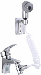洗面台蛇口に繋げるシャワーヘッド トイレでの延長式 手持ち式 ノズルのシャンプー アーティファクト