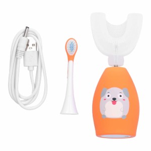 超音波自動歯ブラシ、安全な多機能モードU字型歯ブラシ、3歳以上の子供たちのホームチルドレン旅行