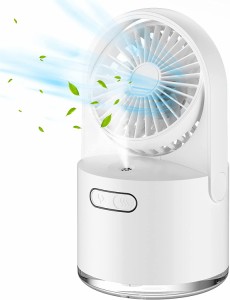 20％OFFクーポン+10倍ポイント6/3-6/10期間限定ミスト扇風機 冷風扇 卓上扇風機 噴霧扇風機 加湿器扇風機 七色LEDランプ 扇風機 加湿器 