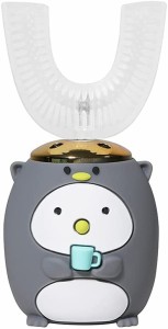 ペンギン型 360度 U型 音波振動 電動歯ブラシ 子供用 充電式 音波振動 電動 オーラル 歯のクリーニング ブラシ 歯ブラシ
