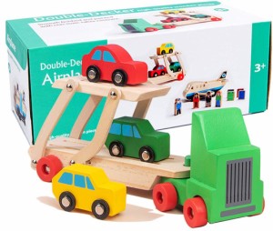 木のおもちゃ 知育玩具 飛行機 キャプテン 取り外し可能 変形タイプ 組み立て 輸送 乗り物 車 室内遊び 男の子 女の子 幼児 ベビー 赤ち