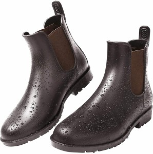 レディースレインブーツファッションレイン ブーツ サイドゴア 雨靴防水 梅雨対策…
