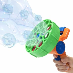 電動 バブルガン もこもこバブル しゃぼん玉 バブルマシーン ノズル付け替え しゃぼん玉液セット 子供 おもちゃ アウトドア