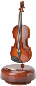 オルゴール プレゼント 音楽ボックス バイオリン 癒しグッズ インテリア 雑貨 置物 かわいい クリスマスギフト おしゃれ 室内デコレーシ