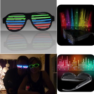 光る LED メガネ マルチカラー 音声感応 USB充電タイプ 盛り上げ グッズ カラオケやパーティやイベントに適用