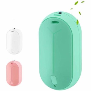 空気清浄機 携帯 小型 静音 首掛け ほこり除去 脱臭器 省エネ マイナスイオン搭載 USB充電(グリーン)