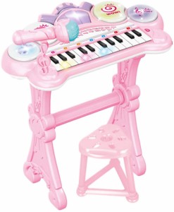 キッズ 可愛いピアノおもちゃ 電子ミニピアノ 音楽おもちゃ キーボード ミニキーボード 音楽玩具 子供ピアノ オモチャのピアノ 光ナビレ