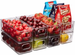 8pcs透明ボックス 冷蔵庫トレー BPA不使用 収納ケース 冷蔵庫収納ラック 野菜/果物/食品/化粧品など収納可能 省スペース 多機能