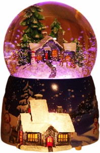 スノードーム クリスマスオルゴール スノーオルゴール クリスタル ボール 冬の風景 クリスマス雪のハウス 音楽付き 音楽 ライト クリスタ