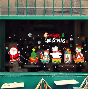クリスマス ウォールステッカー 飾り 店舗 部屋 ステッカークリスマス 装飾 クリスマスツリー ステッカー 雪だるま インテリア デコレー