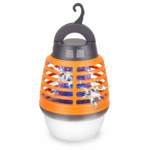 蚊取り器 電撃殺虫器 光触媒ランプ 多機能 LEDランタン 照明 捕虫器 誘虫機 誘導灯 殺虫灯 屋外室内適用 防水機能 USB充電式