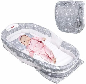ベビーベッド 折りたたみ式 赤ちゃん 安心隔離ベッド ポータブル 音楽機能付き 折りたたみベッド 揺りかご コンパクト 持ち運びやすい 赤