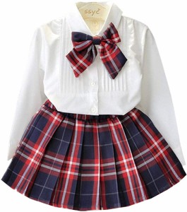 女の子 スカート ブラウス フォーマル 白 シャツ 子供服 入園式 入学式 卒園式 発表会 リボン