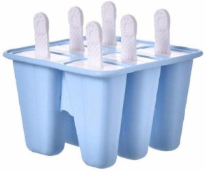 シリコンアイストレイアイスキャンディーアイスクリーム型6セル家庭用夏DIY自家製アイスクリームボックスアイスクリーム型