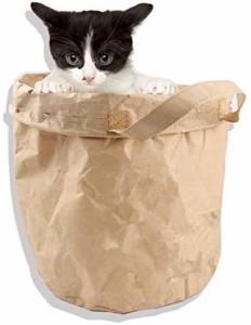 猫バッグ 収納バッグ 外出バッグ 収納紙袋 貯蔵袋 クラフト紙袋 フラワーポット物収納 ショッピング用 おもちゃ 果物 お菓子 ペーパーバ