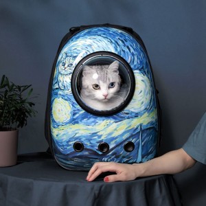 猫用ペットバッグ 通気性抜群 猫ペットバッグ 宇宙船型 猫用ペットキャリーバッグ 窓付き ペットキャリーバッグ お出かけ用 おしゃれなペ