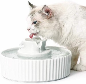 猫給水器 自動 セラミック 猫 水飲み器 ペット 自動給水器 犬 水飲み器 セラミックス 循環式給水器 2L 大容量