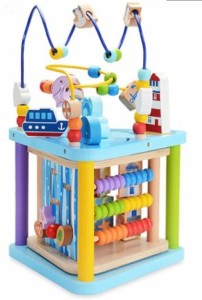 ビーズコースター ルーピング おもちゃ アクティビティキューブ 子ども 知育玩具 木製 マルチプレイセット プレイセンターシリーズ 知育