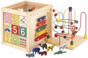 百宝箱の多機能ビーズの子供のおもちゃの木のおもちゃをめぐって早く教育の知育のおもちゃを教えます。