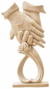 彫刻 友情友人同士の贈り物結婚式の贈り物のアイデア実用的な婚約記念日カスタム新しい結婚式の装飾手を握って 彫刻?工芸