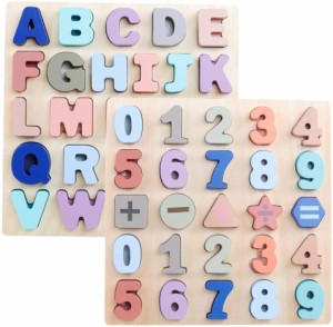 木製マカロンの色を厚くした数字のジグソーパズルを子供の子供に教えるブロックの知能玩具です。