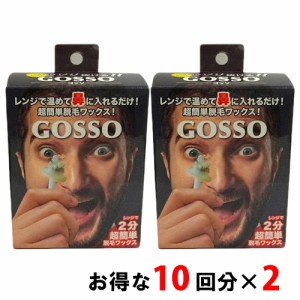 GOSSO ゴッソ  ブラジリアンワックス 鼻毛脱毛セット 両鼻10回分×2個セット 脱毛 [8017]  セルフ脱毛 ノーズワックス 送料無料