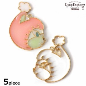   【レジン枠】5個 ニット帽子 横顔ネコ レジン枠 【DecoFactoryオリジナル】 アクセサリー 手芸 メタル パーツ アクセサリーパーツ ハン