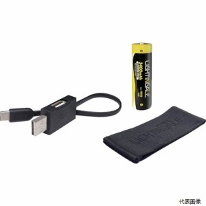 LTG0001 ライティンゲイル スマホにも給電できるリチウムイオン充電池3400mA/USB-TYPE-C/18650タイプ
