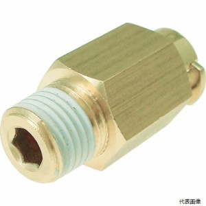 千代田通商 CKN-12-04H チヨダ チューブ継手 タッチコネクターニップルコネクターHタイプ(金属) 適合チューブ外径D:12mm 接続口径:R1/2