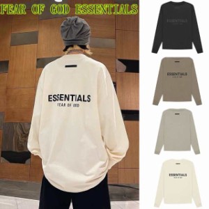 ESSENTIALS エッセンシャルズ 長袖Tシャツ ロンT ロゴ パーカー ストリート ルーズ T-SHIRT カジュアル 男女兼用 送料無料