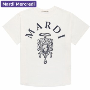 マルディメクルディ Mardi Mercredi Tシャツ TSHIRT BIJOU MARDI IVORY NAVY 半袖 レディース 韓国 ファッション アパレル