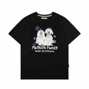 WaiKei マルチーズ Tシャツ 半袖 シャツ カットソー ワイケイ 男女兼用 ユニセックス 韓国