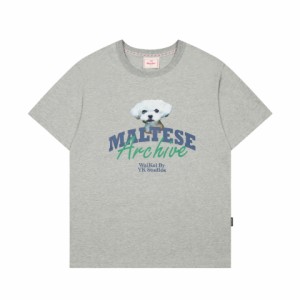 WaiKei マルチーズ Tシャツ 半袖 シャツ カットソー ワイケイ 男女兼用 ユニセックス 韓国