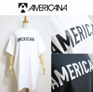 2024春夏 Americana アメリカーナ ワイドスリーブ チュニック丈 TEE ワンピース AMERICANA BRF-M-685A  レディース