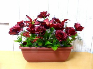 造花薔薇プランター