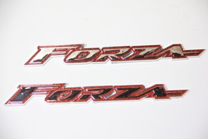 フォルツァ FORZA MF06 MF08 メッキ レッド エンブレム セット