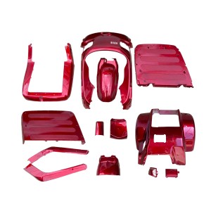 ジャイロキャノピー TA02 外装 カウル 一式 2サイクル 艶あり　赤  ワインレッド セット 社外